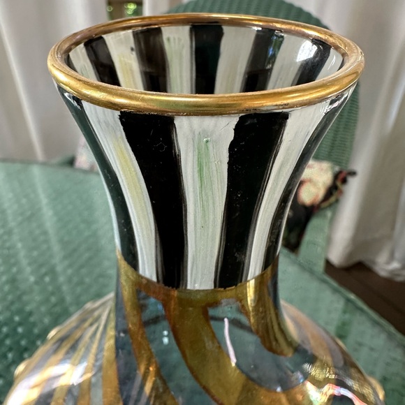 MacKenzie-Childs Gold Decantor 11” - Picture 5 of 8